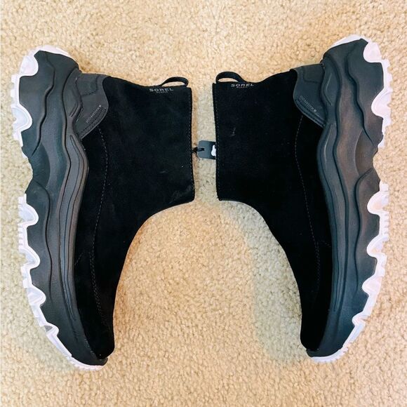 NWT SOREL Kinetic Breakthru Acadia Black Suede Bootie Women's Sz 7 - Picture 7 of 13